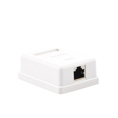 Caja de Pared con 1 Puerto Keystone, Incluye Jack STP Cat5e