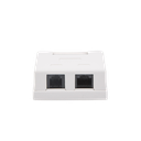 Caja de Pared con Jack UTP Cat5e y Jack RJ11 Telefónico