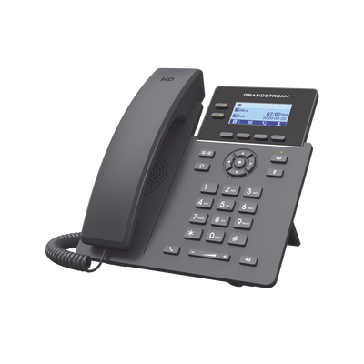 Teléfono IP Grado Operador, 2 líneas SIP con 4 cuentas, PoE, codec Opus, IPV4/IPV6 con gestión en la nube GDMS