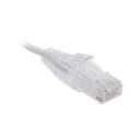 Cable de Parcheo Slim UTP Cat6 - 1 metro, Blanco, Diámetro Reducido (28 AWG)