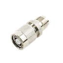 Adaptador en Línea, de Conector TNC Macho Inverso a TNC Hembra, Nquel/ Oro/ Teflón.