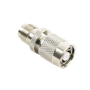 Adaptador en Línea, de Conector TNC Macho Inverso a TNC Hembra, Nquel/ Oro/ Teflón.