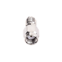 Adaptador en Línea de Conector SMA Macho Inverso a SMA Hembra, Níquel/ Oro/ Teflón.