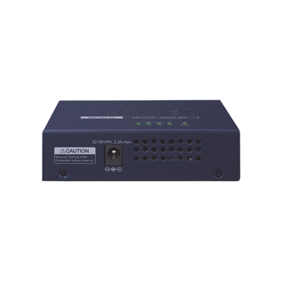 Inyector High PoE, de 4 Puertos Gigabit de Entrada, 4 Puertos PoE 802.3af/at Gigabit de Salida Para Cada Puerto, Hasta 30 W por interfaz