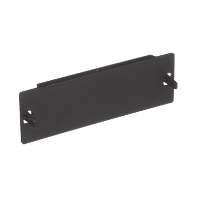 Placa Ciega FAP, Para Reservar Espacio de Uso Futuro en Paneles de Fibra Óptica, Color Negro