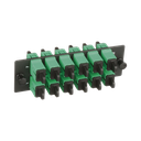 Placa Acopladora de Fibra Optica FAP, Con 12 Conectores SC/APC (12 Fibras), Para Fibra Monomodo OS1/OS2, Color Verde