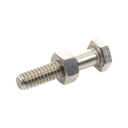 Paquete de 6 tornillos con tuercas de acero inoxidable 1/4 x 1 1/4”.