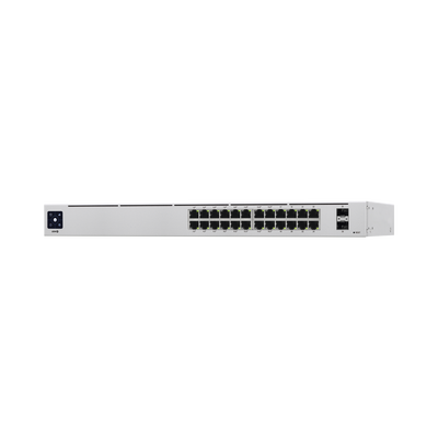 UniFi Switch USW-24-POE Gen2, Capa 2 de 24 puertos (16 puertos PoE 802.3af/at + 8 puertos Gigabit) + 2 puertos 1G SFP, 95W, pantalla informativa