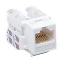 Módulo Jack Keystone Cat6 con terminación 110 (Punchdown) para faceplate - Color Blanco