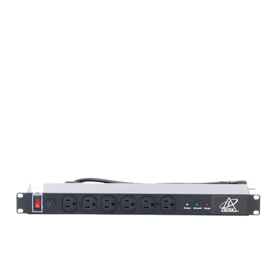 Protector Contra Sobretensiones de 120 VCA, 15 A, 12 Salidas, Montaje en Rack 1U, Servidores Montados en Rack, Sistemas de Voz, Controladores, Equipos de Video Vigilancia