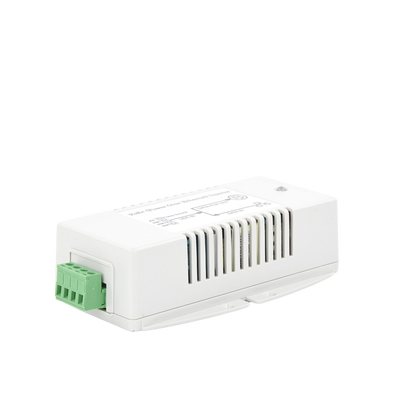Inyector POE Para Aplicación Solar, Entrada 10-15 Vcc, Salida en 56 Vcc, 802.3 af/at, 10/100/1000 Mbps, Hasta 35 Watts