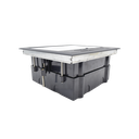 Caja de Piso para Cuatro Módulos Universales (Socket M4), para Alimentación Eléctrica y Redes de Datos (11000-43401) No Incluye Faceplates