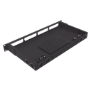 Distribuidor de fibra óptica vacio 19in, Acepta 4 placas Acopladoras de Linkedpro, hasta 48 fibras, 1UR, Incluye charola de empalme
