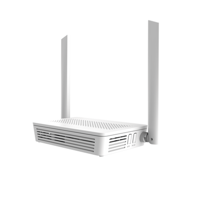 ONT GPON WiFi doble banda (2.4/5 GHz), 2 puertos LAN GE + 2 FE, conector SC/APC, hasta 867 Mbps