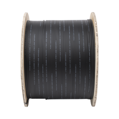 Carrete de 1 km de Fibra Óptica Drop, Interior/Exterior G.657A2 Monomodo de 1 hilo (unifibra), Dieléctrica, Forro Negro