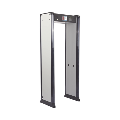 Arco Detector de Metales de 33 Zonas con Anclaje para Fijarse al Piso. Incluye Sensor IR para evitar falsas Alarmas / Certificado por la Administración Federal de Aviación de EE. UU. (FAA)
