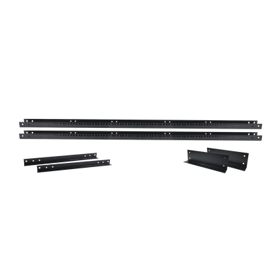 Rack de 2 Postes, Estándar 19", 45 Unidades, Fabricado en Acero, Base "L" para Anclar a Piso.