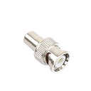 Adaptador en Línea para 75 Ohm, de Conector BNC Macho a RCA Hembra en Aplicaciones de Audio-Video para Cámaras, Monitores y DVR's.