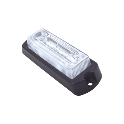 Luz Auxiliar Ultra Brillante X13 de 4 LEDs, color Rojo, con mica transparente.