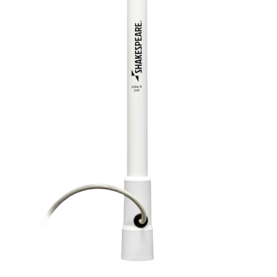 Antena Marina VHF de Fibra de Vidrio / Para Uso en Embarcaciones / Ganancia de 6 dB / 50 Watts / Base de Nylon