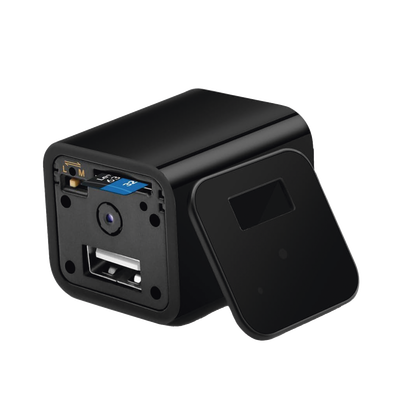 Cámara Oculta en Cargador de Pared (Spyce Camera) / Memoria de 8GB / Resolución 2 Megapixel (1080P) / Grabación Continua o por Movimiento