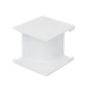Esquinero interior blanco de PVC auto extinguible, para canaleta PT48 (6120-01002