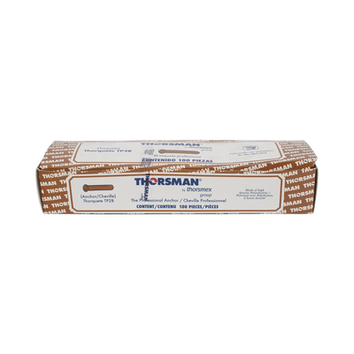 Taquete cafe 5/16" para tornillo 10mm x 1 3/4" (100pzs) (1104-04100)
