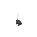 Grapa reforzada para cable redondo de 7mm con clavo de 1" color negro (100pzs) (3103-00301)