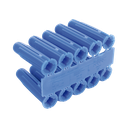 Taquete azul 3/8" para tornillo 12mm x 2" (100pzs) (1105-05100)
