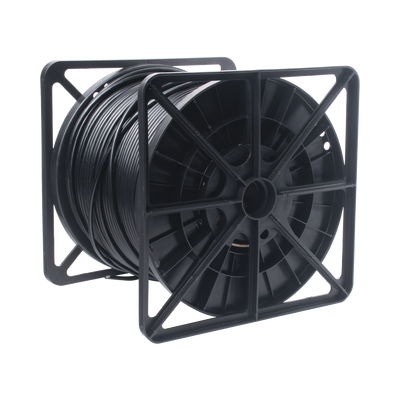 Bobina de cable de 305 Metros Cat6+ CALIBRE 23 Exterior Blindado tipo FTP para CLIMAS EXTREMOS, UL, color Negro Función Easy-Pull"