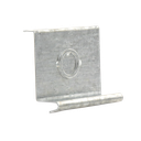 Placa salida a tubo automática con chequeador 1/2 y 3/4 de 66 mm, con acabado Electro Zinc