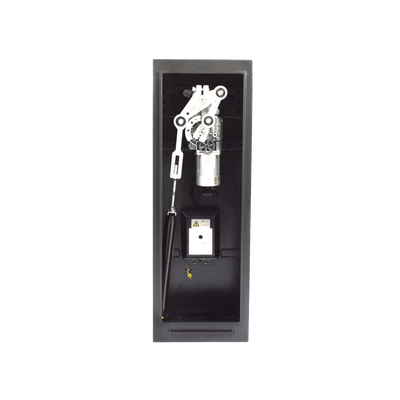 Barrera Vehicular IZQUIERDA / Brazo Incluido Ajustable de 2 a 4 mts / Apertura en 3 Segundos / Incluye Banda Protectora Antigolpe de Vehiculos / Protección IP54 / Compatible con Cualquier Control de Acceso