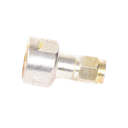 Adaptador UNIDAPT Hembra a SMA Macho, Plata / Oro / Teflón.