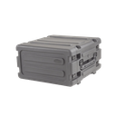 Gabinete Plástico Móvil con Amortiguador con Rack de 19", 4 Unidades.