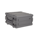 Gabinete Plástico Móvil con Amortiguador con Rack de 19", 4 Unidades.