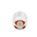 Conector Coaxial N Macho de Anillo Plegable para Cable RG-142/U, Plata/ Oro/ Teflón.