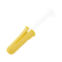 Taquete amarillo 7/32" para tornillos 8mm x 1" (100pzs) (1102-02100)