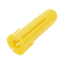 Paquete de 20 taquetes amarillo  1" y 20 tornillos 8mm x 1"