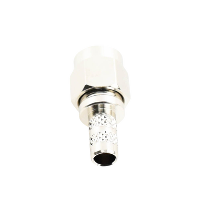 Conector SMA Macho Inverso, de Anillo Plegable para RG-58/U, Niquel /Oro /Teflón.
