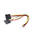 Cable Doble de Corriente SATA / Compatible con DVR´s epcom y HIKVISION / 15 cm de Longitud
