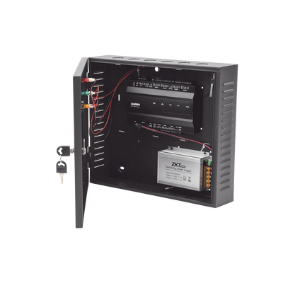 Controlador de Acceso / 2 PUERTAS / Biometría Integrada / Hasta 20,000 Huellas / 30,000 Tarjetas / Incluye Gabinete y Fuente de Alimentación 12Vcc/5A