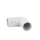 Unión en "L" (Codo) para tubería rígida, recomendado para cable eléctrico, PVC Auto-extinguible, de 16 mm
