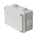 Caja Estanca de PVC Para Derivación y Conexión, 6 Entradas, Tapa Atornillada, 120x80x50 mm (Área interna), Uso Exterior IP55, Material que no Propaga el Fuego y Libre de Hálogenos
