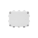 Caja de derivación de PVC Auto-extinguible con 10 entradas, tapa atornillada, 190 x 140 x 70 MM, Para Exterior (IP55)
