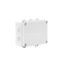 Caja de derivación de PVC Auto-extinguible con 10 entradas, tapa atornillada, 190 x 140 x 70 MM, Para Exterior (IP55)