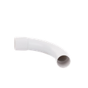 Curva de radio estrecho para tubería rígida, recomendado para cables de datos, PVC Auto-extinguible, de 32 mm