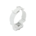 Soporte de collar (Abrazadera), PVC Auto-extinguible, cerrado para tubería de 32 mm