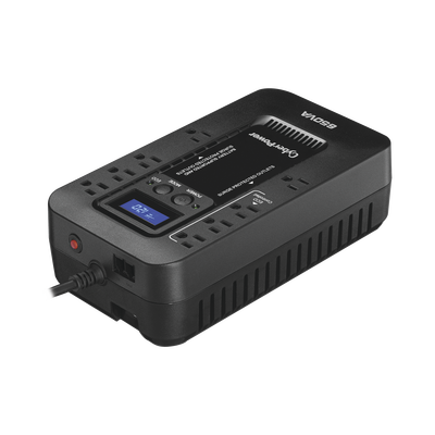 UPS de 650 VA/390 W, Topología Standby con Modo Ahorrador ECO, Entrada 120 Vca NEMA 5-15P, Con 8 Tomas NEMA 5-15R