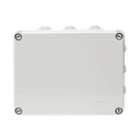 Caja Estanca de PVC Para Derivación y Conexión, 12 Entradas, Tapa Atornillada, 240x190x90 mm (Área interna), Uso Exterior IP55, Material que no Propaga el Fuego y Libre de Hálogenos