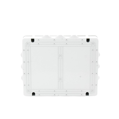 Caja Estanca de PVC Para Derivación y Conexión, 12 Entradas, Tapa Atornillada, 380x300x120 mm (Área interna), Uso Exterior IP55, Material que no Propaga el Fuego y Libre de Hálogenos